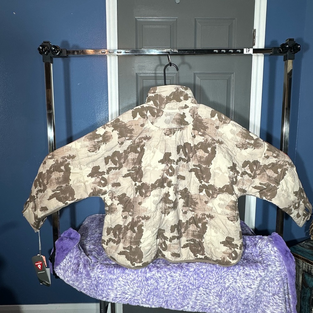 Free People Movement Pippa Printed Packable Puffer Jacket Toasted Almond S NWT - Picture 7 of 11